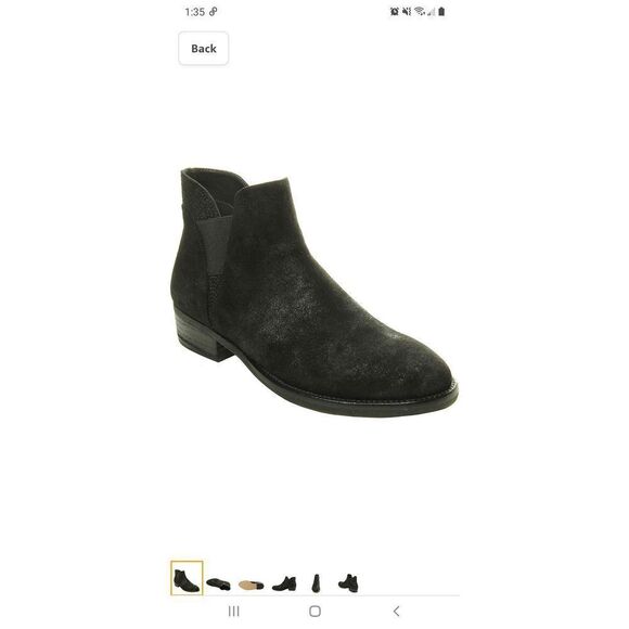 New 9.5W Vaneli Haydee Black Silver Rory Suede Ankle Boots - Picture 1 of 11